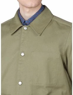 Summer Trucker Jacket - Olive 7 Summer Trucker Jacket - Olive -clothing Shop 64105 670 summer trucker jacket olive closeup