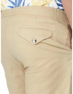 Drawcord Cotton/Linen Short - Sand 6 Drawcord Cotton/Linen Short - Sand -clothing Shop 64120 310 drawcord cotton linen short sand back closeup