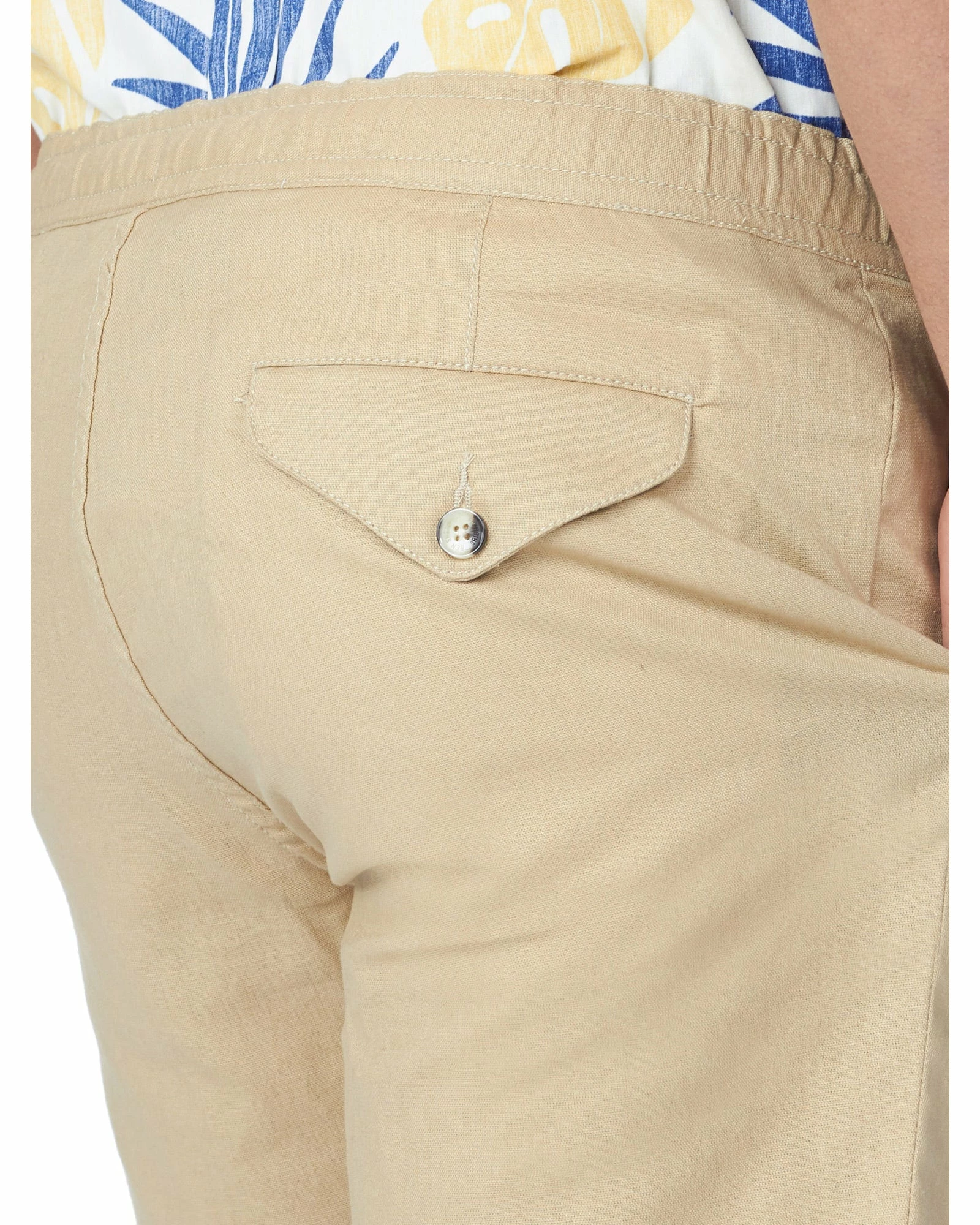 Drawcord Cotton/Linen Short - Sand 3 Drawcord Cotton/Linen Short - Sand - Image 3