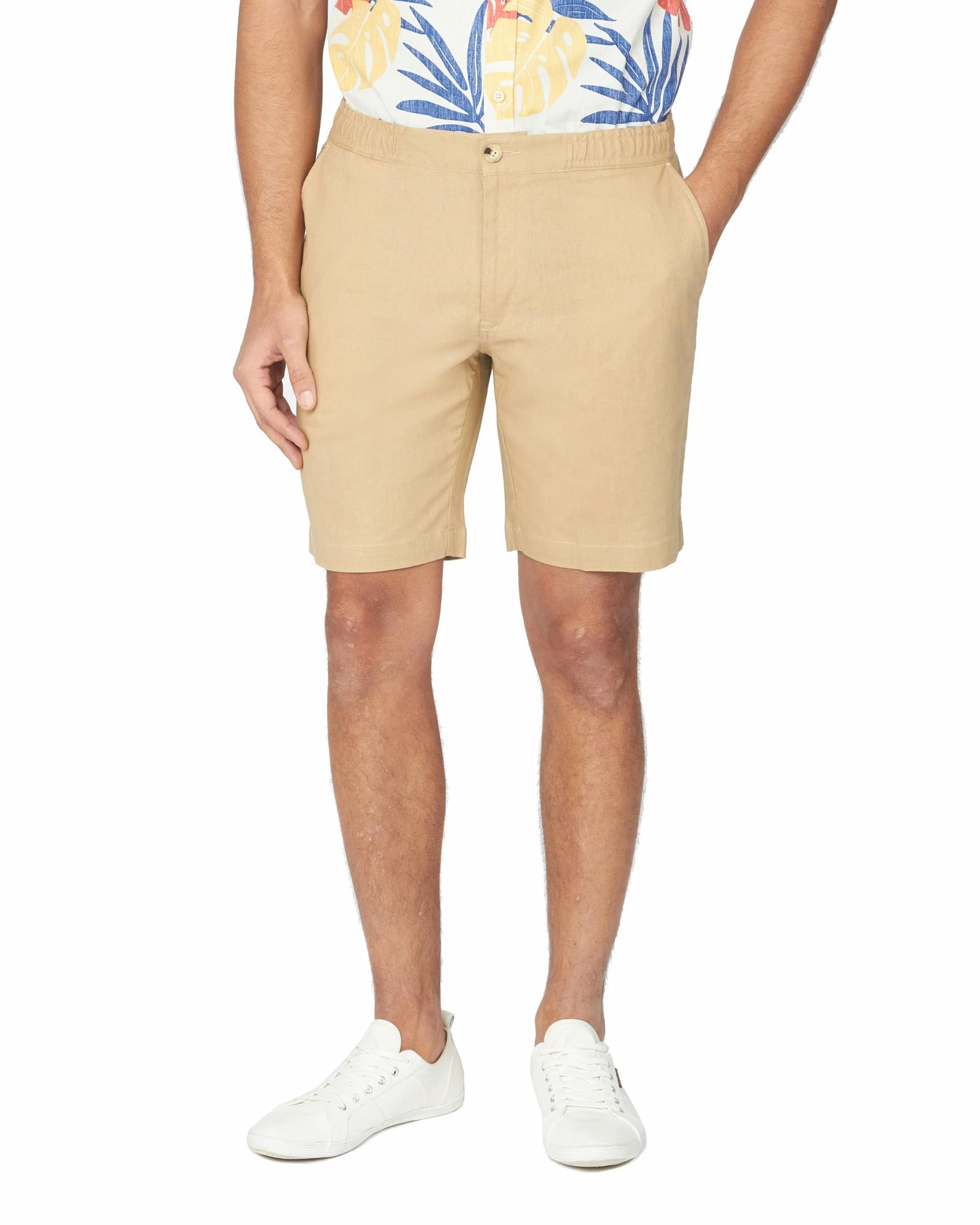 Drawcord Cotton/Linen Short - Sand 1 Drawcord Cotton/Linen Short - Sand