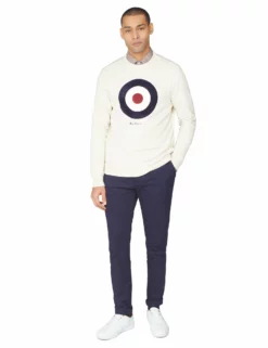 Signature Target Sweatshirt - Ecru -clothing Shop 64842 021 signature target sweatshirt ecru full