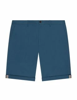 Signature Classic Chino Short - Indigo 7 Signature Classic Chino Short - Indigo -clothing Shop 65091 180 signature classic chino short indigo flat