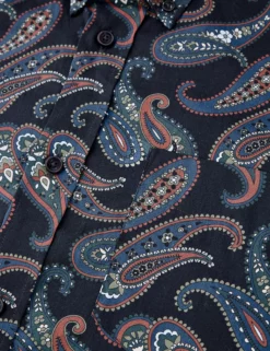Long-Sleeve Large Paisley-Print Shirt - Midnight -clothing Shop 65376c 036 long sleeve large paisley print shirt midnight closeup2