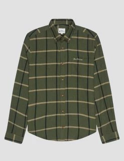 clothing Shop -clothing Shop 65394c 058 long sleeve herringbone oversized shirt hemp flat