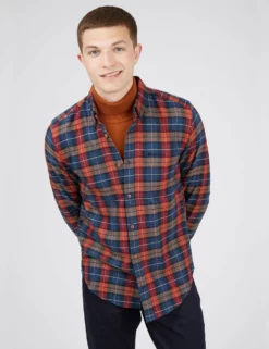 Long-Sleeve Striped Check Shirt - Camel -clothing Shop 65396c 370 long sleeve striped check shirt camel front a80e5cbf 9a4e 4e95 bf30 8940ccbe0bd5