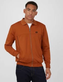 B By Ben Sherman Polo-Collar Zip-Through Jacket - Caramel