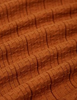 Short-Sleeve Textured-Front Knit Polo - Caramel 11 Short-Sleeve Textured-Front Knit Polo - Caramel -clothing Shop 65541c 371 short sleeve textured front knit polo caramel closeup fabric