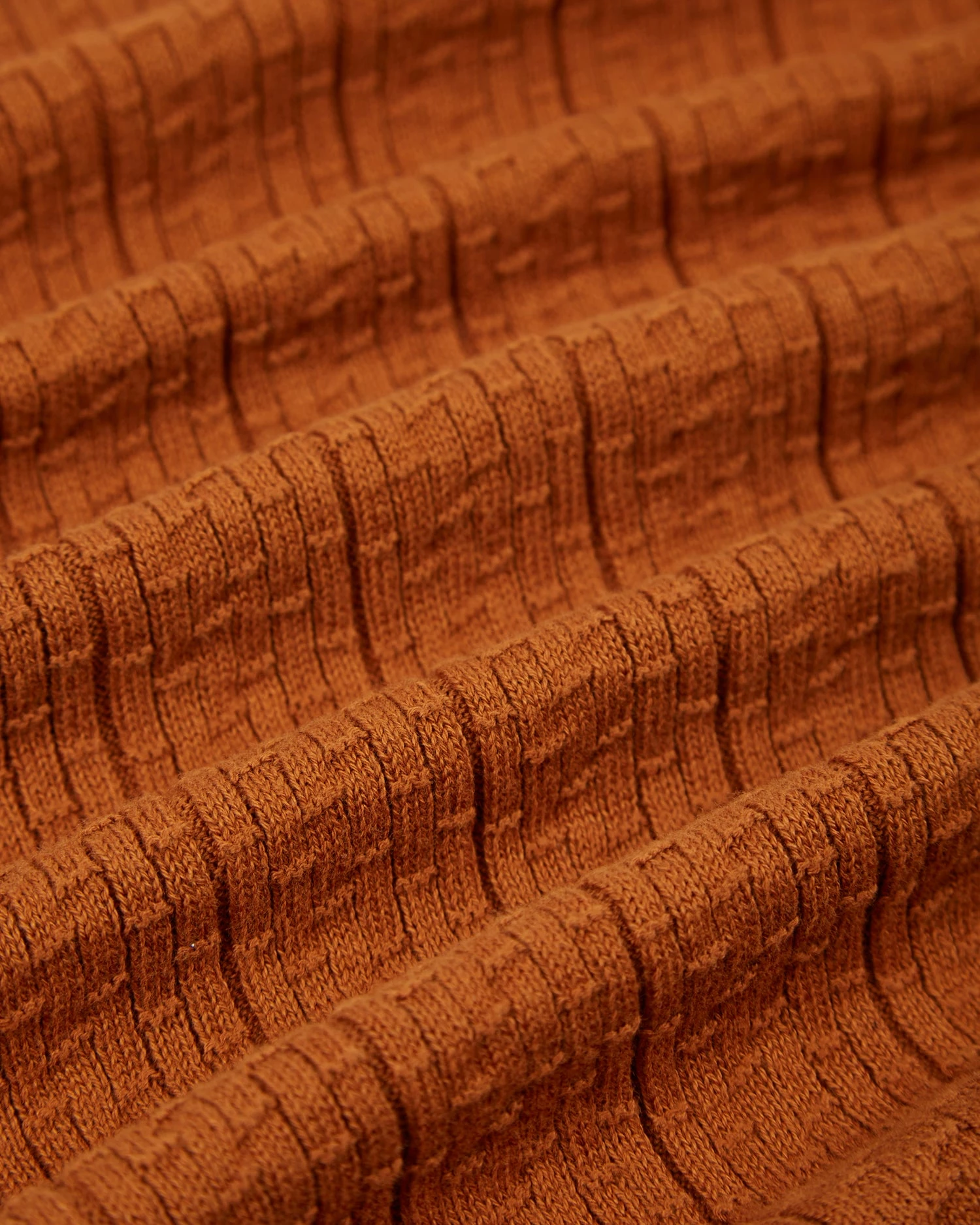 Short-Sleeve Textured-Front Knit Polo - Caramel 6 Short-Sleeve Textured-Front Knit Polo - Caramel - Image 6