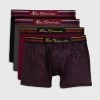 Men's 4-Pack Microfiber Boxers - Red/Burgundy/Grey/Black