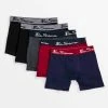 Men's 5-Pack No-Fly Cotton Stretch Boxer Briefs - Red Multi