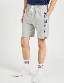 Casual Knit Logo Shorts - Grey