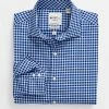Pinpoint Check Slim Fit Dress Shirt - Teal/Blue