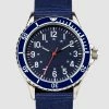 Men's Nylon Strap Watch, 41mm - Navy/Navy/Silver