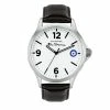Men's Strap Watch, 41mm - Black/White/Silver