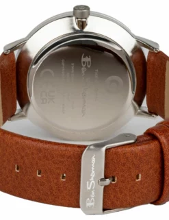 Men's Strap Watch, 41mm - Brown/White/Silver -clothing Shop BS059Tb scaled