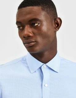 Custom Performance Houndstooth Shirt - Light Blue -clothing Shop BS1000LS LIGHTBLUE 0392 fadfb742 4b07 4e9b 861a 7b31afbe0085