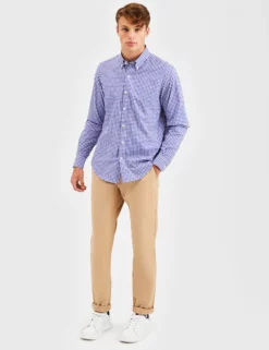 Custom Performance Gingham Shirt - Indigo -clothing Shop BS101LS NAVY 1263 0a6510b4 ee7c 49c4 a15e a72e624c9a44
