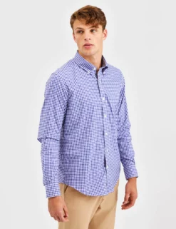 Custom Performance Gingham Shirt - Indigo -clothing Shop BS101LS NAVY 1270 0e3970b7 99ac 4ab4 8169 f0e61f9c41c0