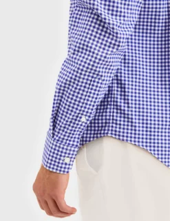 Custom Performance Gingham Shirt - Indigo -clothing Shop BS101LS NAVY 1287 f75bfcc9 7005 4fae 8bb8 dd4886d18ca0