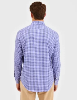 Custom Performance Gingham Shirt - Indigo -clothing Shop BS101LS NAVY 1292 e55c3f66 0eaf 41cc b401 1360c2066790