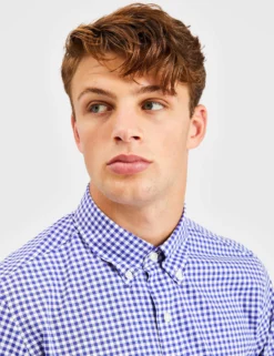 Custom Performance Gingham Shirt - Indigo -clothing Shop BS101LS NAVY 1313 8f88c395 e2c3 44a8 9d53 192c8362b259
