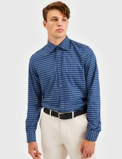 Custom Performance Shadow Plaid Herringbone Shirt - Navy 17 Custom Performance Shadow Plaid Herringbone Shirt - Navy -clothing Shop BS102LS NAVY 1465 908c4ce0 01ac 478f 8294 d54e78e01d67