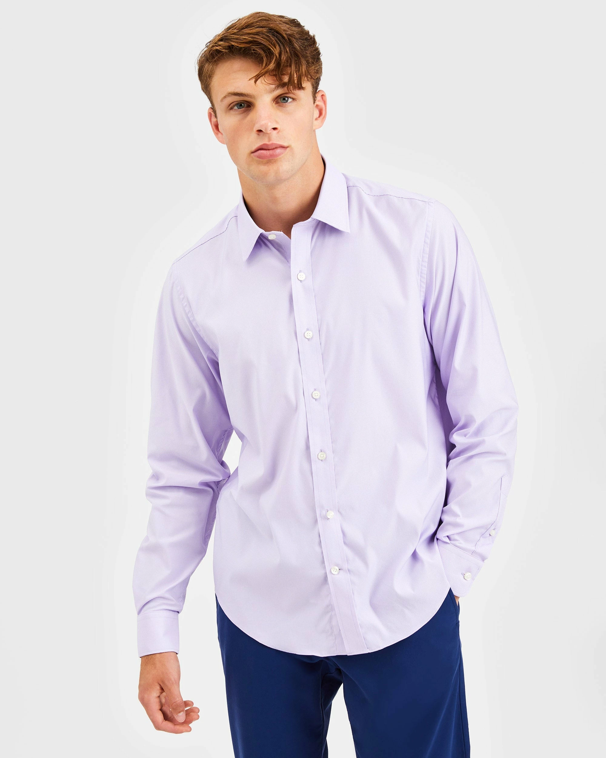 Custom Performance Houndstooth Shirt - Purple 5 Custom Performance Houndstooth Shirt - Purple - Image 5