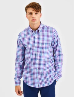 Custom Performance Gingham Shirt - Multi Blue & Purple 12 Custom Performance Gingham Shirt - Multi Blue & Purple -clothing Shop BS105LS LIGHTBLUE 1633 8062386c 6f93 48ae 870d 0a68c498a206