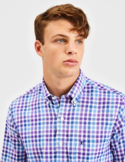 Custom Performance Gingham Shirt - Multi Blue & Purple 11 Custom Performance Gingham Shirt - Multi Blue & Purple -clothing Shop BS105LS LIGHTBLUE 1642 aeb62a9f 4ca8 46f1 8c20 71c3062c9255