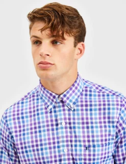 Custom Performance Gingham Shirt - Multi Blue & Purple 13 Custom Performance Gingham Shirt - Multi Blue & Purple -clothing Shop BS105LS LIGHTBLUE 1667 4726aff4 bb1c 4f53 ab13 f331b0fcc56c