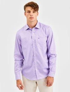 Custom Gingham Shirt - Purple -clothing Shop BS106LS PURPLE 1500 393cb80c 307a 4b04 8d31 1b782fc953c2
