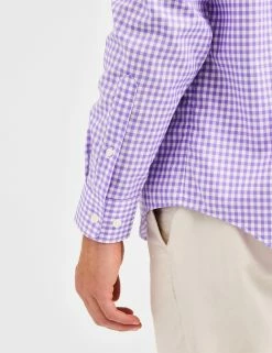 Custom Gingham Shirt - Purple -clothing Shop BS106LS PURPLE 1509 5a5ff890 b892 4fd7 800e 6cf9ed610d79