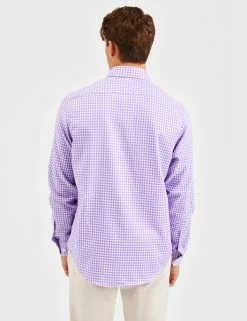 Custom Gingham Shirt - Purple -clothing Shop BS106LS PURPLE 1514 6f1063f2 ffef 425a b4e8 7c7b1b00b889