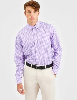 Custom Gingham Shirt - Purple -clothing Shop BS106LS PURPLE 1530 105170a9 7b1a 44ab b3fa a8da723eec21
