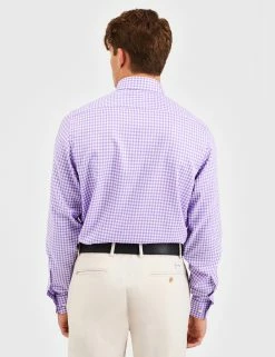 Custom Gingham Shirt - Purple -clothing Shop BS106LS PURPLE 1547 aa541013 89af 4b98 9639 e79a07e65606