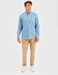 Custom Heritage Gingham Check Shirt - Teal -clothing Shop BS112LS TEAL 1198 a02e9c09 a7c5 467c 8406 53c6bd8ee160