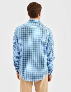 Custom Heritage Gingham Check Shirt - Teal -clothing Shop BS112LS TEAL 1226 bc37406d 7edf 4ac3 ba6e ba7fb4365151