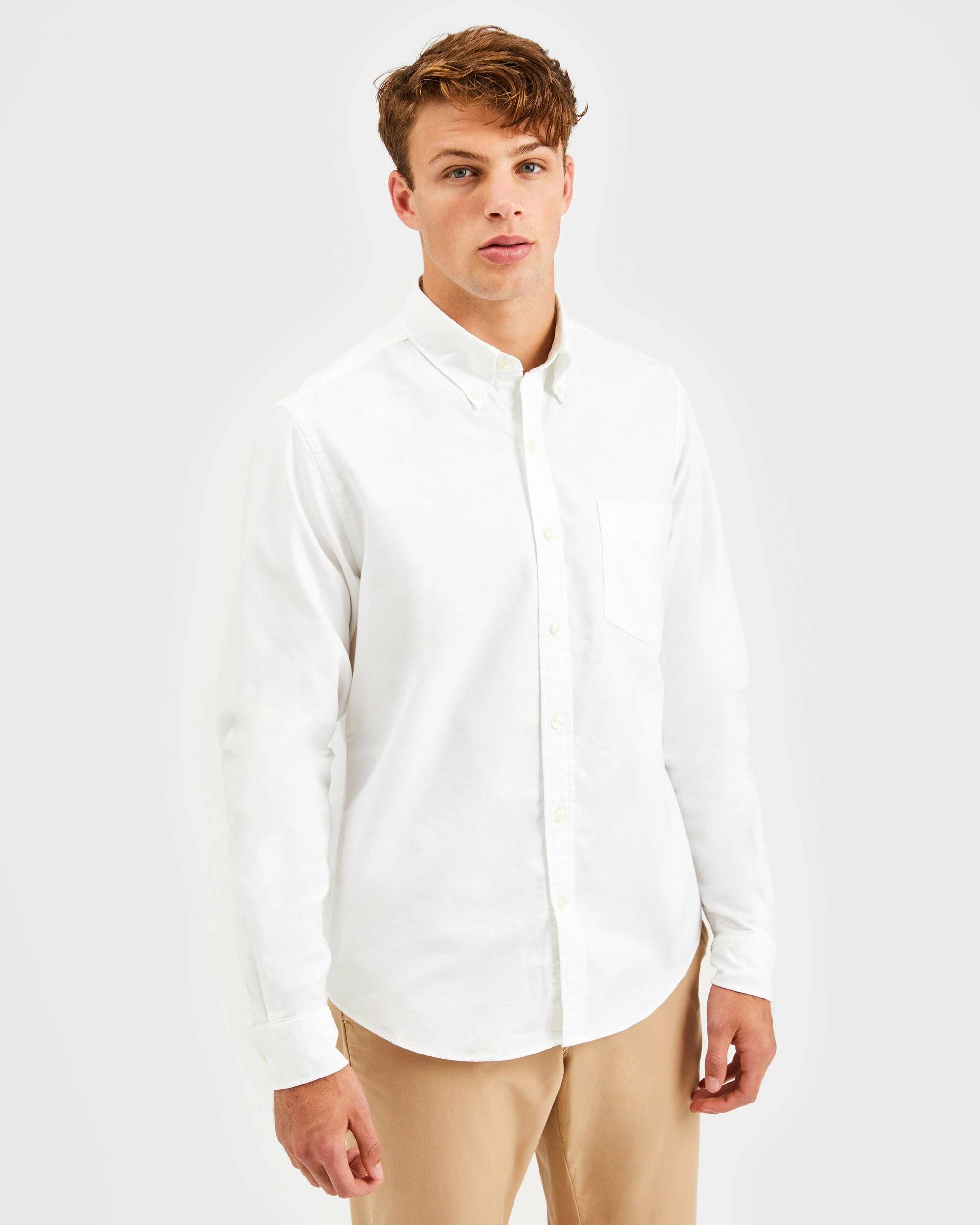 Custom Brighton Oxford Organic Shirt - White 7 Custom Brighton Oxford Organic Shirt - White - Image 7