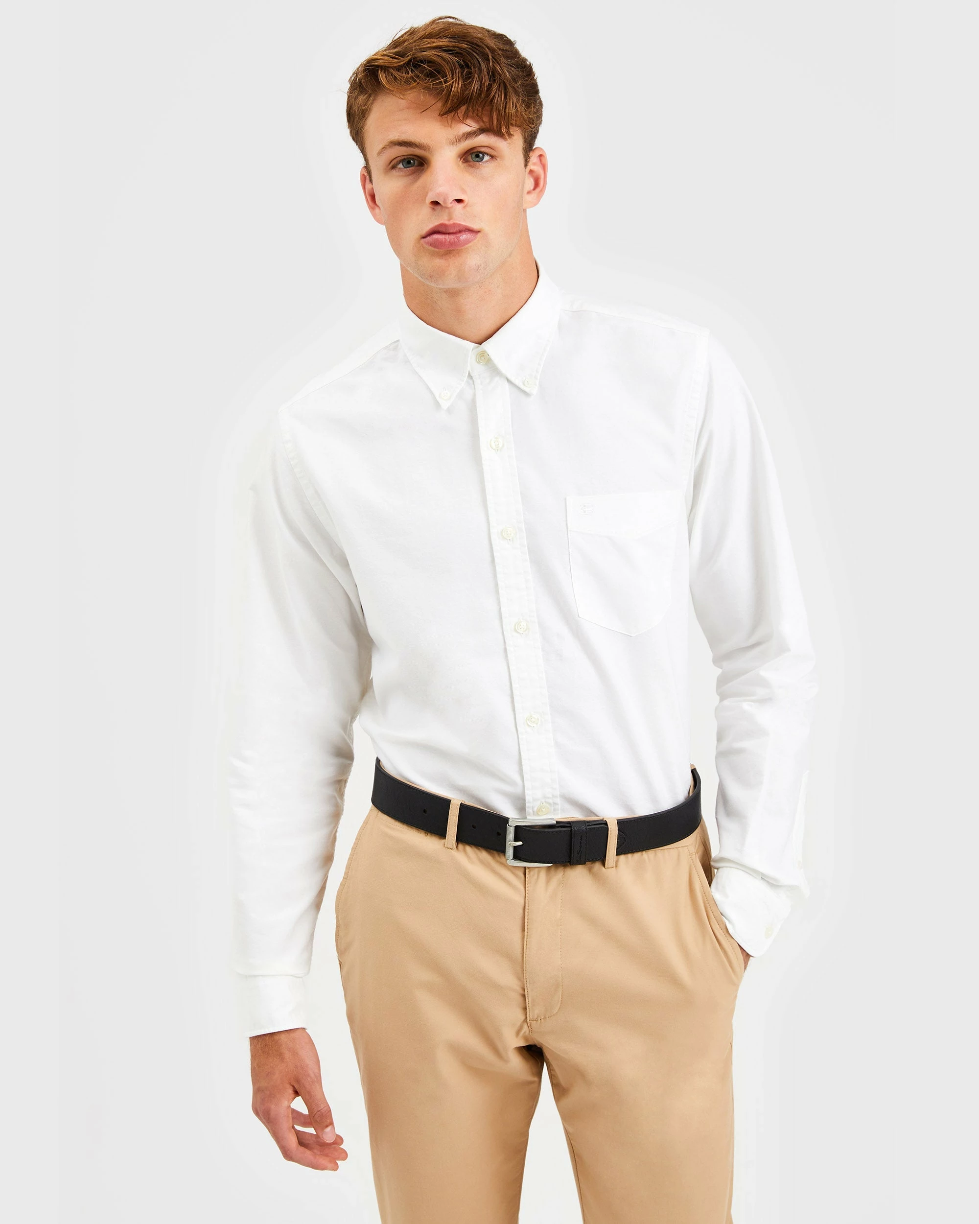 Custom Brighton Oxford Organic Shirt - White 3 Custom Brighton Oxford Organic Shirt - White - Image 3