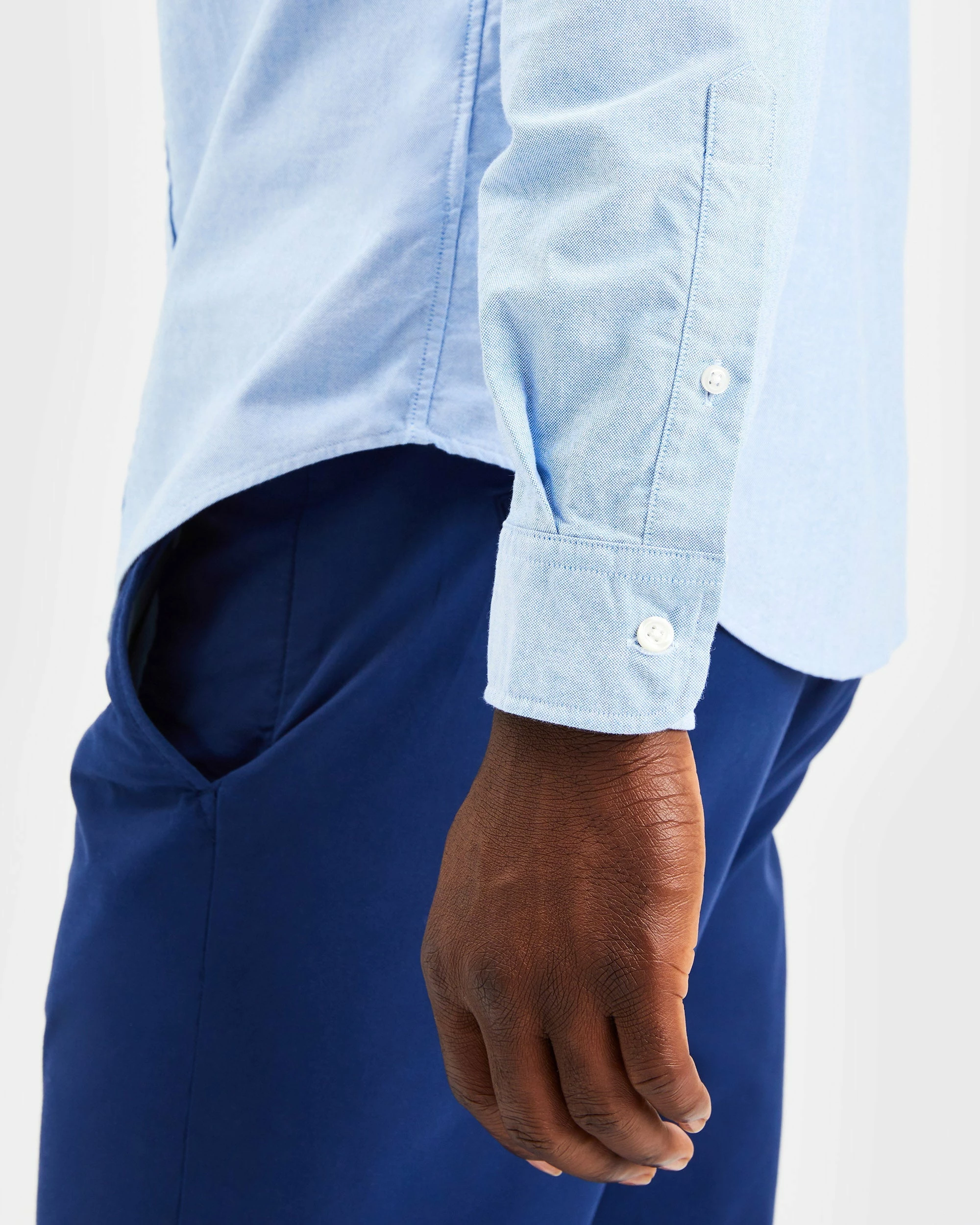 Custom Brighton Oxford Organic Shirt - Pale Blue 7 Custom Brighton Oxford Organic Shirt - Pale Blue - Image 7