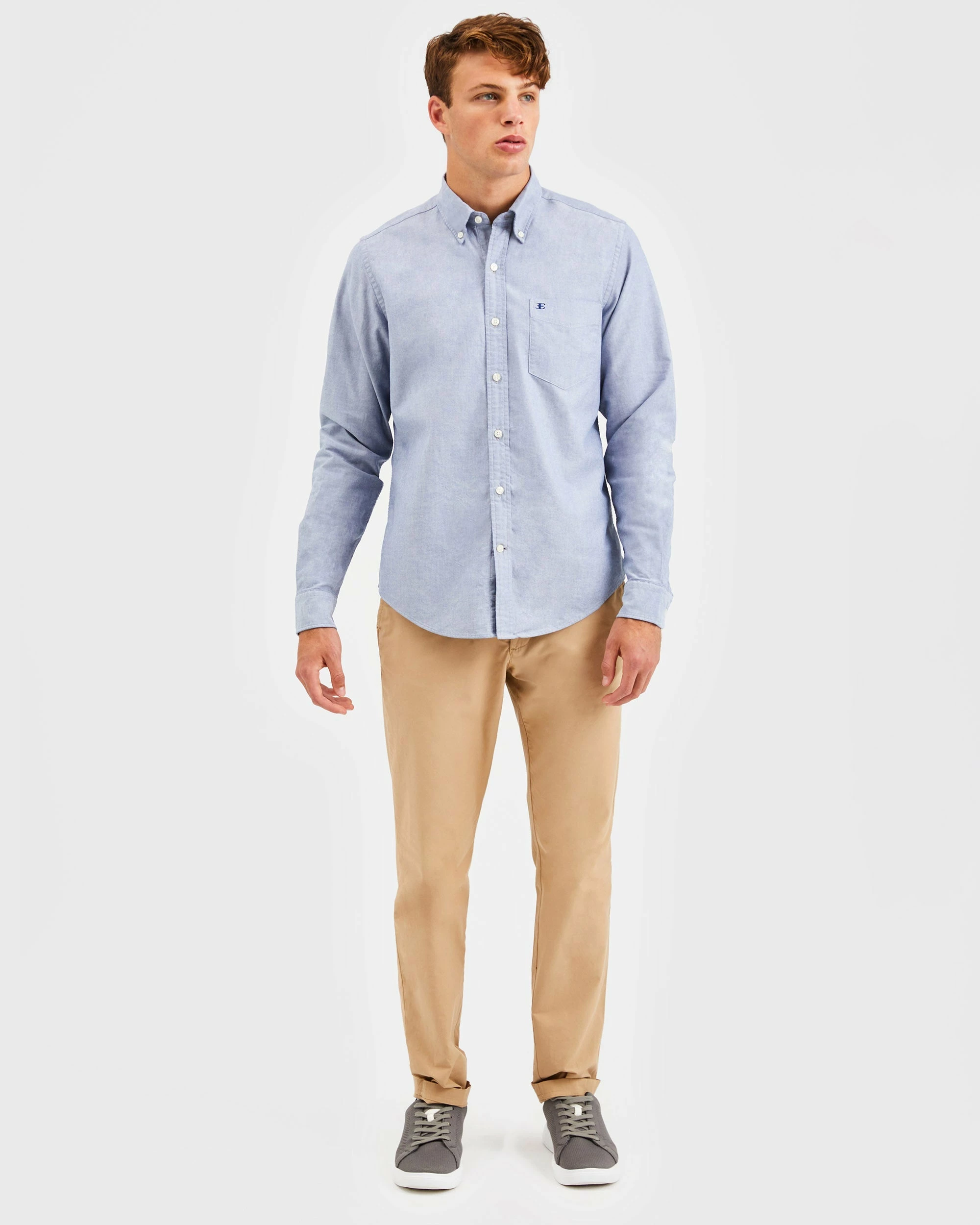 Custom Brighton Oxford Organic Shirt - Navy 6 Custom Brighton Oxford Organic Shirt - Navy - Image 6