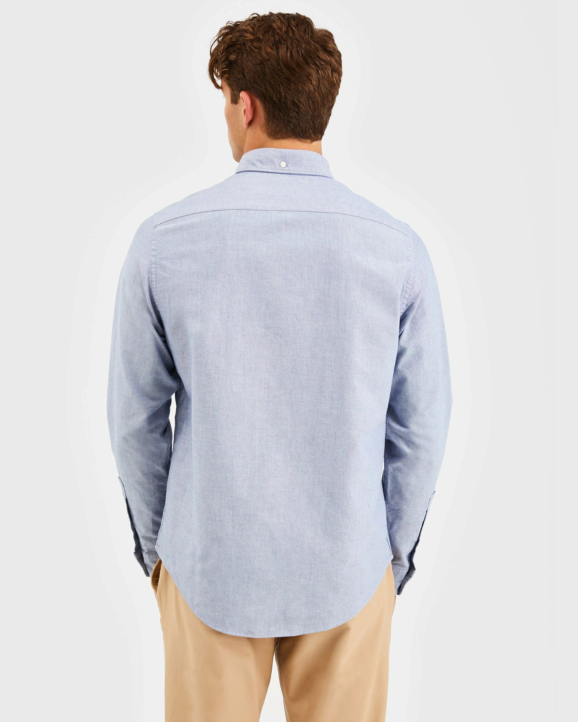 Custom Brighton Oxford Organic Shirt - Navy 9 Custom Brighton Oxford Organic Shirt - Navy - Image 9