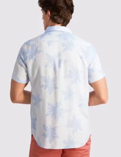 Exploded Flower Print Shirt - Light Blue -clothing Shop BS13SW290 LIGHT 20BLUE 2 m0tcc0