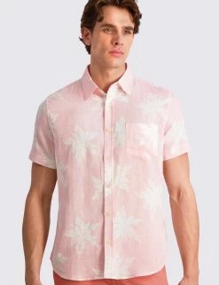 Exploded Flower Print Shirt - Light Pink