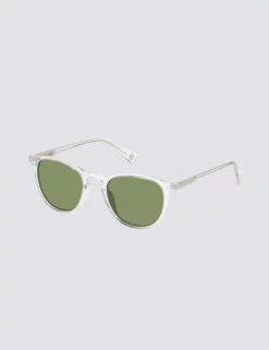Grove Polarized Round Eco Sunglasses - Crystal