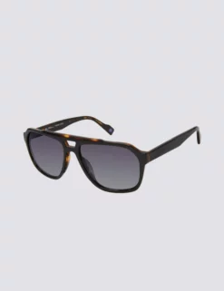 Manor Polarized Oversized Eco Sunglasses - Black Tortoise
