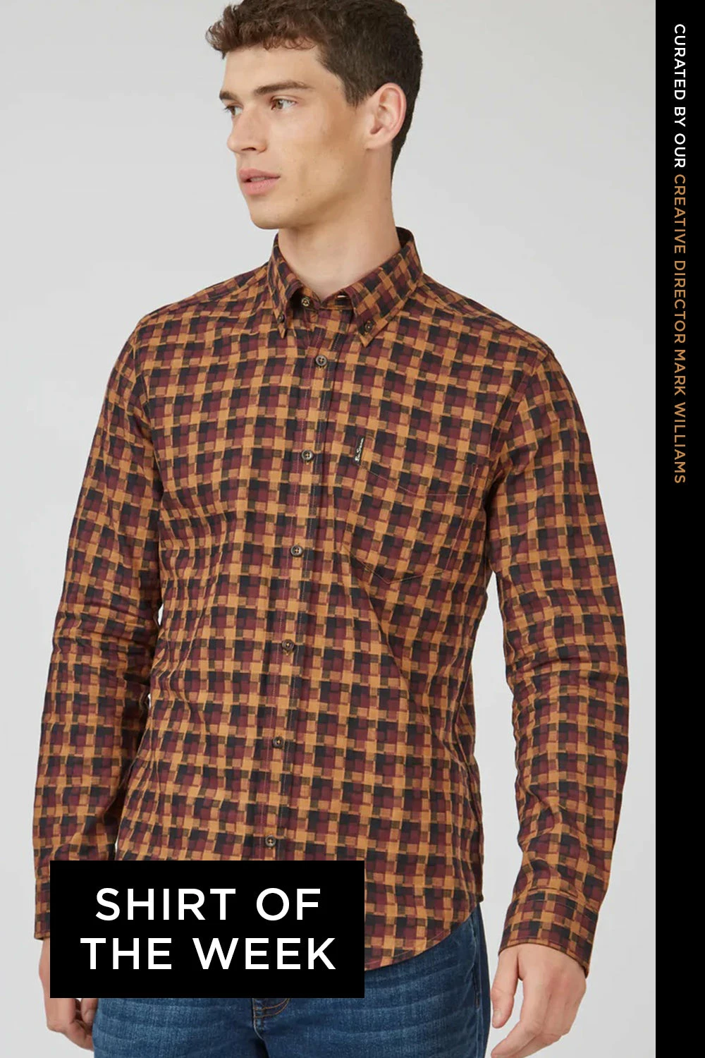 Fractured Gingham Check Long-Sleeve Shirt 7 Fractured Gingham Check Long-Sleeve Shirt - Image 7