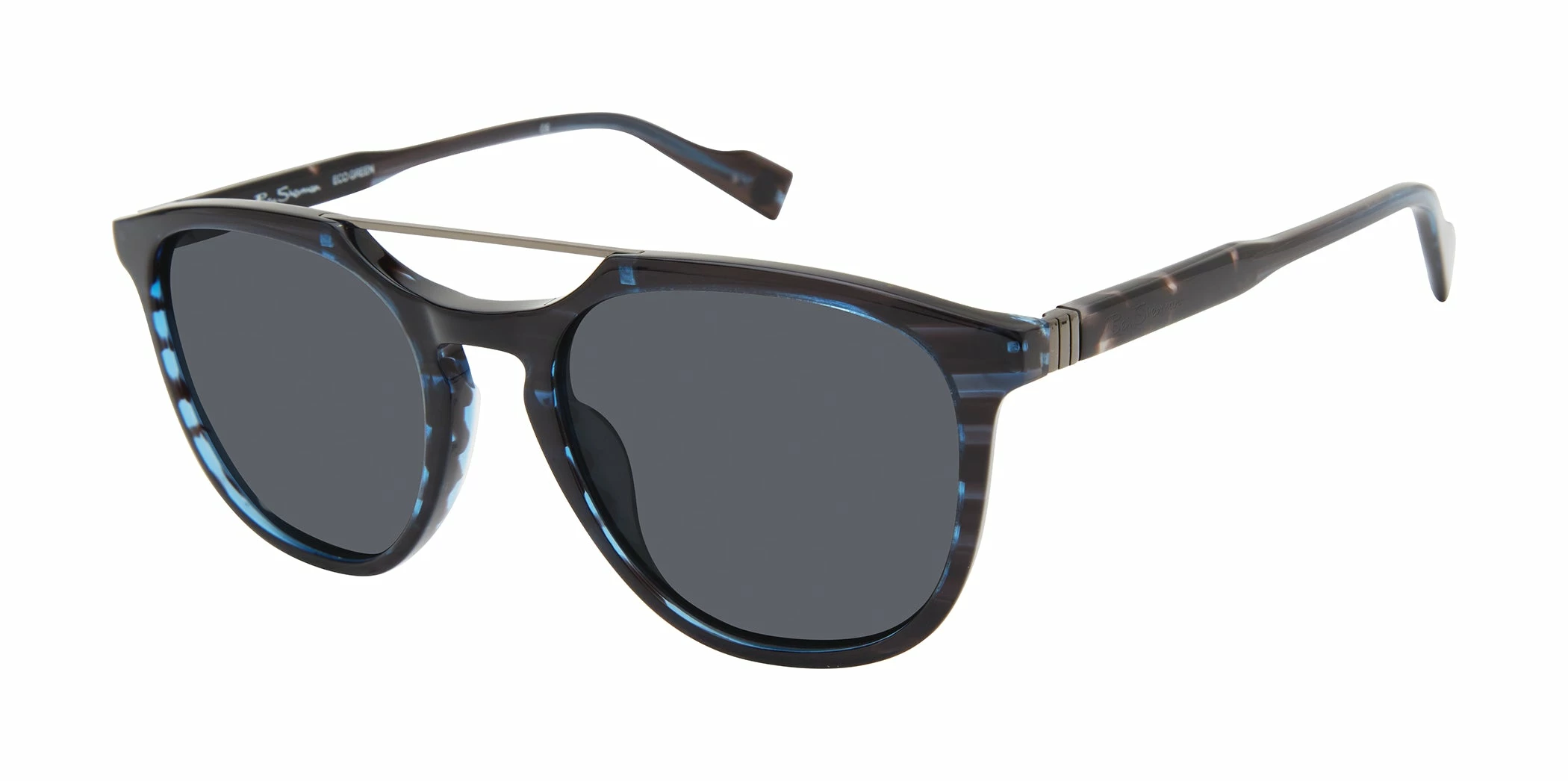 Queensway Polarized Eco Sunglasses - Blue Stripe 2 Queensway Polarized Eco Sunglasses - Blue Stripe - Image 2