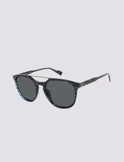 Queensway Polarized Eco Sunglasses - Blue Stripe