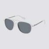 Reggie Polarized Eco-Green Sunglasses - White